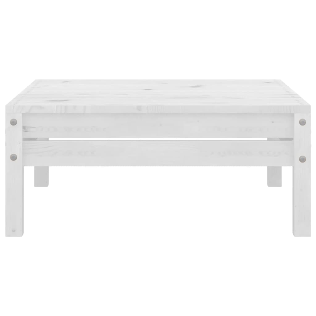 5-tlg. Garten-Lounge-Set Weiss Kiefer Massivholz